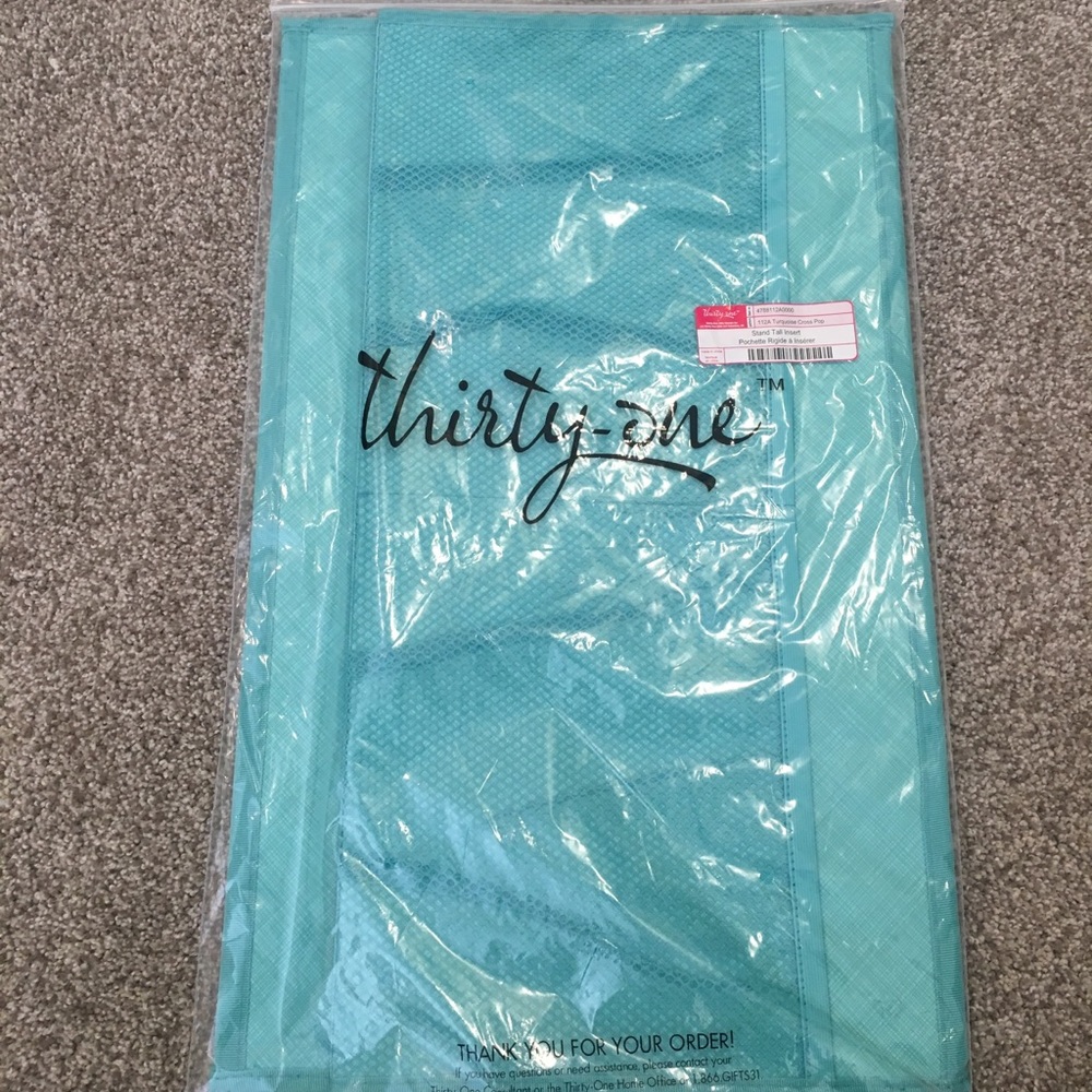 NEW Thirty-One Stand Tall Insert - Turquoise - HTF
